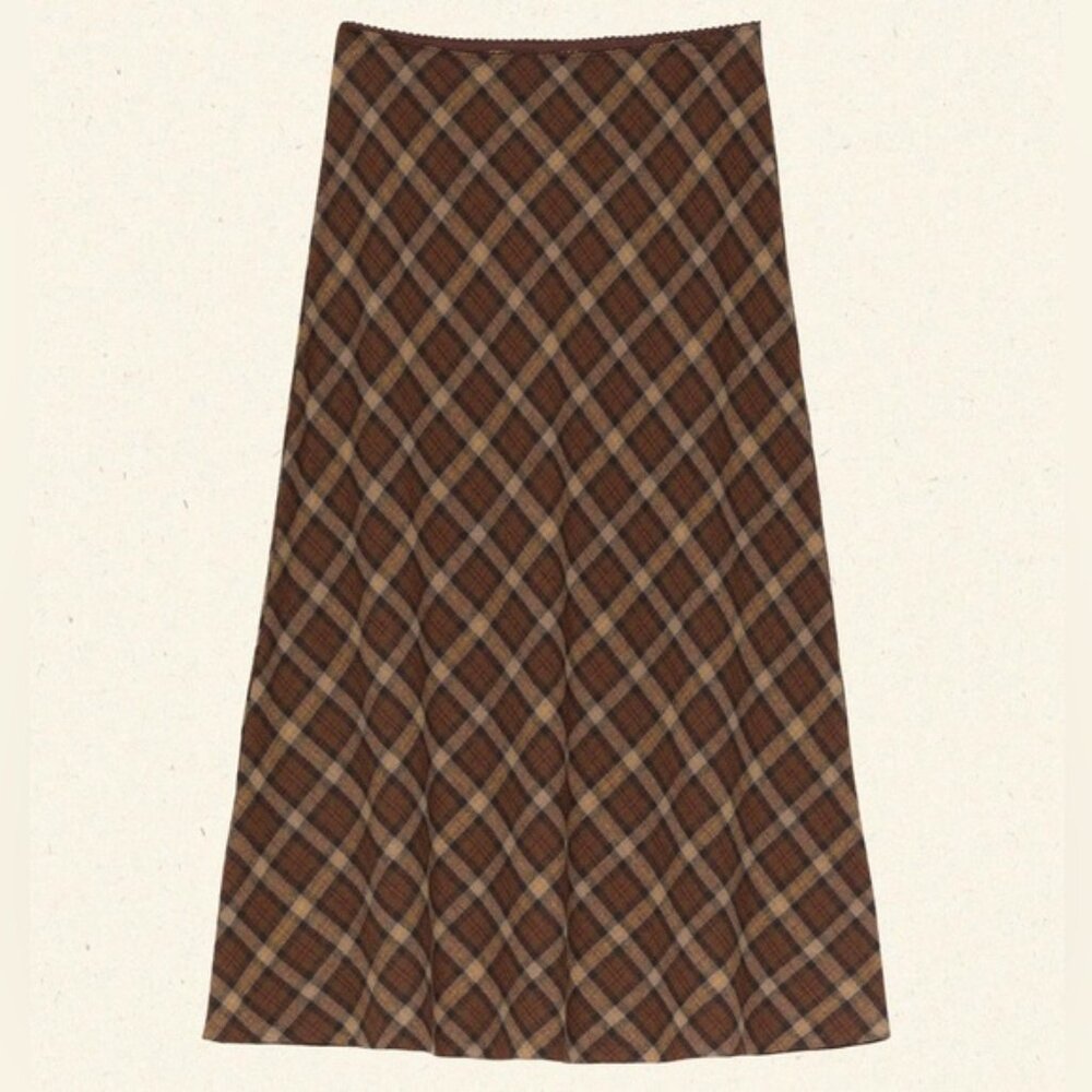 DOEN Elowen Skirt in Cornwall Plaid - XL